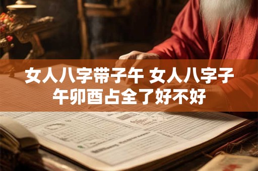 女人八字带子午 女人八字子午卯酉占全了好不好