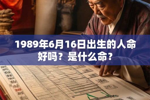 1989年6月16日出生的人命好吗？是什么命？