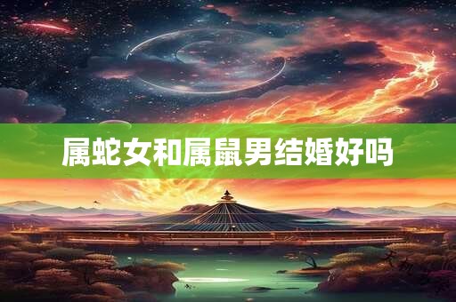 属蛇女和属鼠男结婚好吗