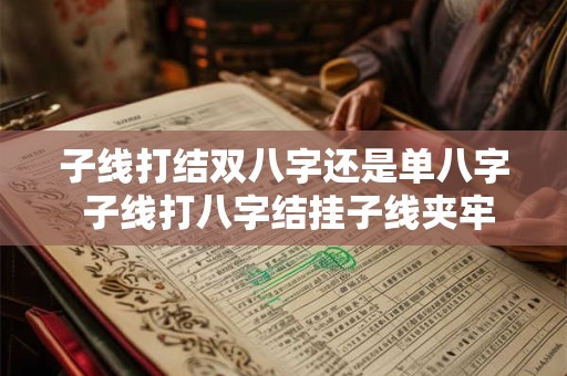 子线打结双八字还是单八字 子线打八字结挂子线夹牢固吗