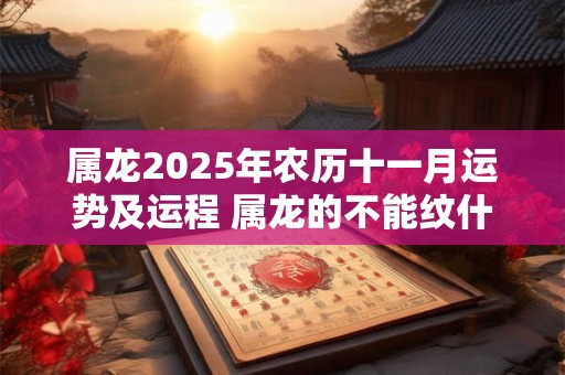 属龙2025年农历十一月运势及运程 属龙的不能纹什么
