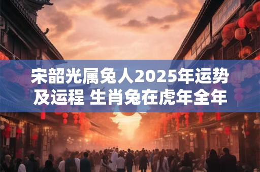 宋韶光属兔人2025年运势及运程 生肖兔在虎年全年每月运势如何