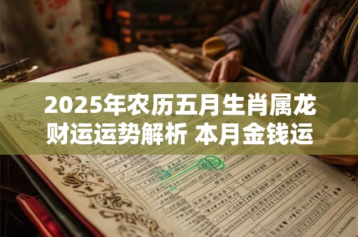 2025年农历五月生肖属龙财运运势解析 本月金钱运势上升