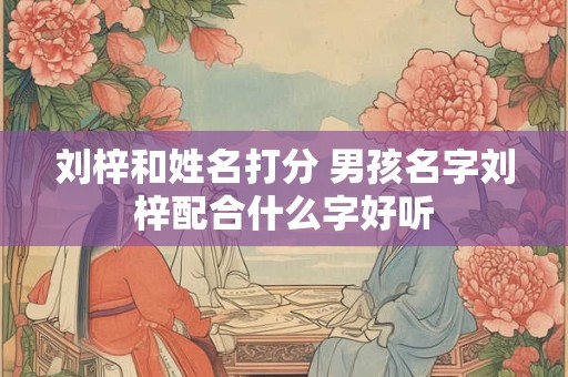 刘梓和姓名打分 男孩名字刘梓配合什么字好听