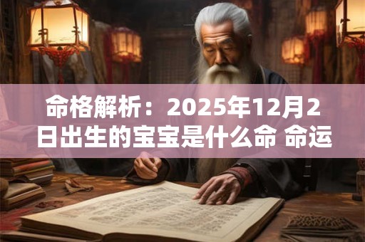 命格解析：2025年12月2日出生的宝宝是什么命 命运好吗
