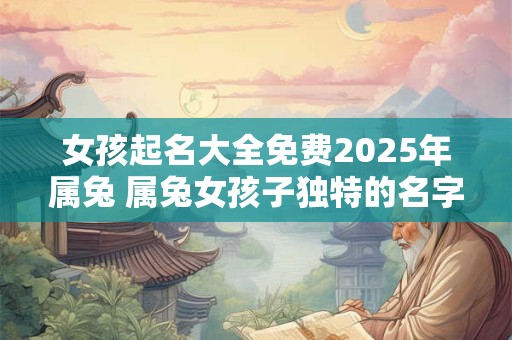 女孩起名大全免费2025年属兔 属兔女孩子独特的名字