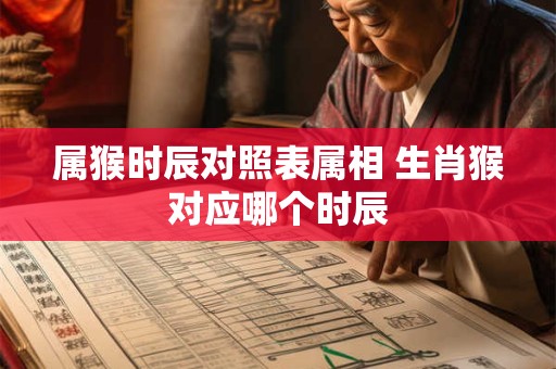 属猴时辰对照表属相 生肖猴对应哪个时辰