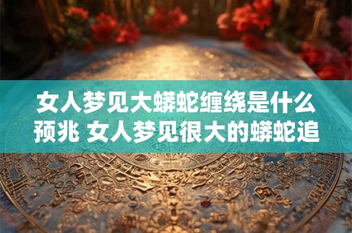 女人梦见大蟒蛇缠绕是什么预兆 女人梦见很大的蟒蛇追着自己