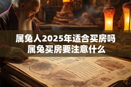 属兔人2025年适合买房吗 属兔买房要注意什么 属兔人2025年适合买房吗 属兔买房要注意什么