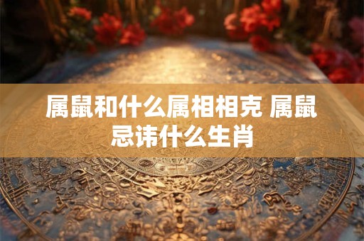 属鼠和什么属相相克 属鼠忌讳什么生肖