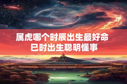 属虎哪个时辰出生最好命 巳时出生聪明懂事