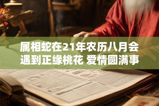 属相蛇在21年农历八月会遇到正缘桃花 爱情圆满事业受挫