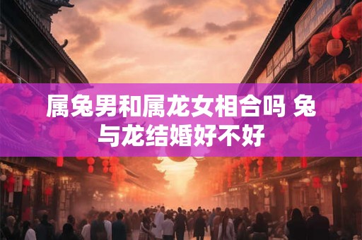 属兔男和属龙女相合吗 兔与龙结婚好不好