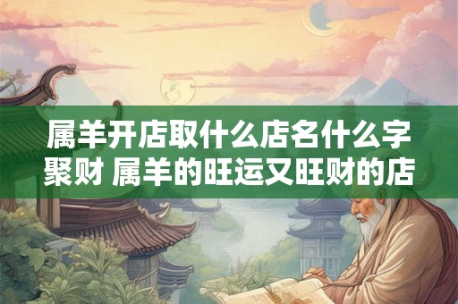 属羊开店取什么店名什么字聚财 属羊的旺运又旺财的店名