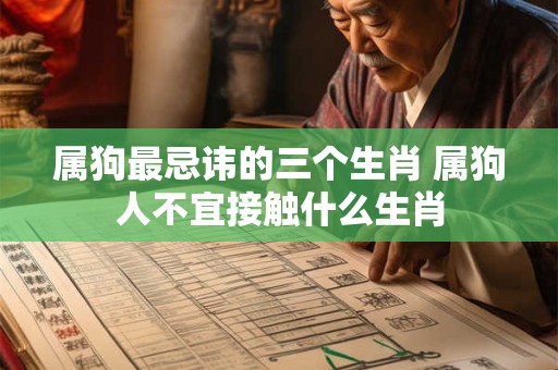属狗最忌讳的三个生肖 属狗人不宜接触什么生肖