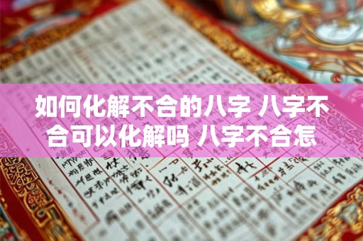 如何化解不合的八字 八字不合可以化解吗 八字不合怎么化解