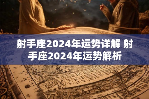 射手座2024年运势详解 射手座2024年运势解析