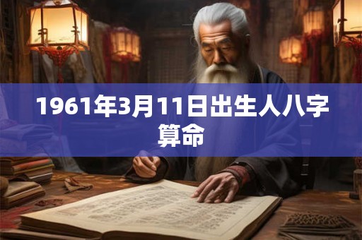1961年3月11日出生人八字算命