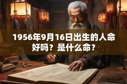 1956年9月16日出生的人命好吗？是什么命？
