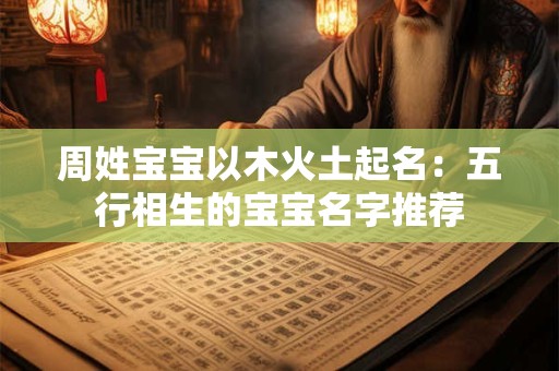 周姓宝宝以木火土起名：五行相生的宝宝名字推荐