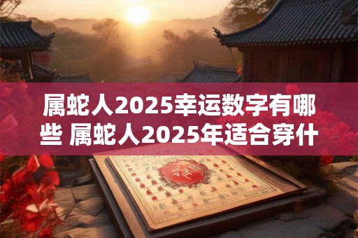 属蛇人2025幸运数字有哪些 属蛇人2025年适合穿什么颜色的衣服