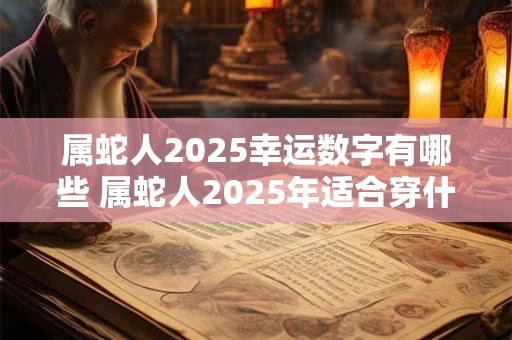 属蛇人2025幸运数字有哪些 属蛇人2025年适合穿什么颜色的衣服