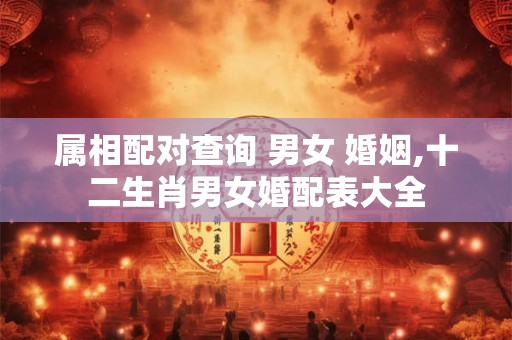属相配对查询 男女 婚姻,十二生肖男女婚配表大全