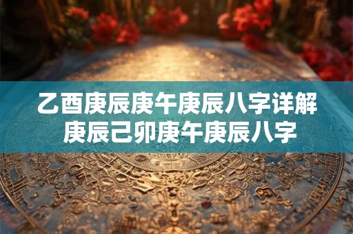 乙酉庚辰庚午庚辰八字详解 庚辰己卯庚午庚辰八字