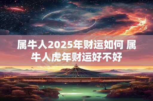 属牛人2025年财运如何 属牛人虎年财运好不好