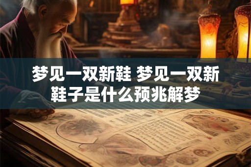 梦见一双新鞋 梦见一双新鞋子是什么预兆解梦