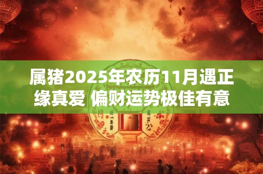 属猪2025年农历11月遇正缘真爱 偏财运势极佳有意外之财