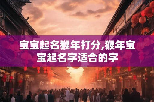 宝宝起名猴年打分,猴年宝宝起名字适合的字