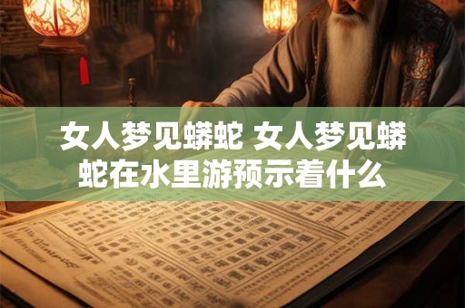女人梦见蟒蛇 女人梦见蟒蛇在水里游预示着什么