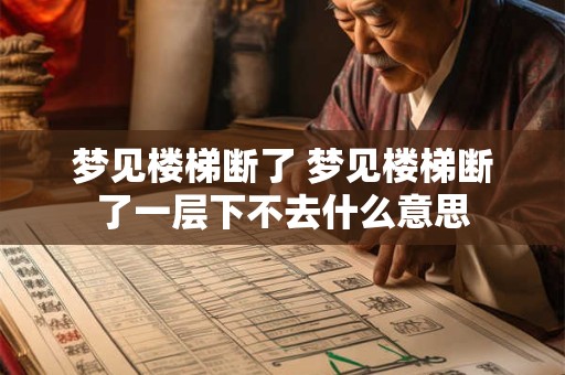 梦见楼梯断了 梦见楼梯断了一层下不去什么意思
