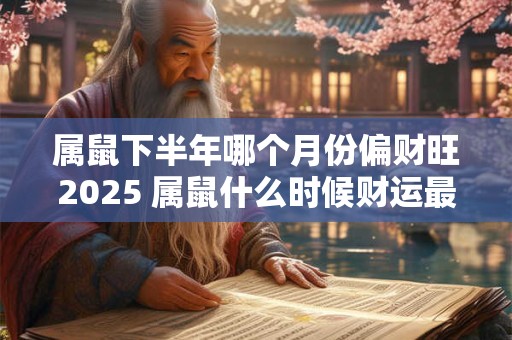 属鼠下半年哪个月份偏财旺2025 属鼠什么时候财运最佳