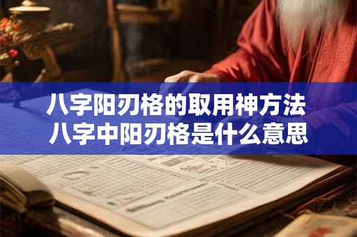 八字阳刃格的取用神方法 八字中阳刃格是什么意思