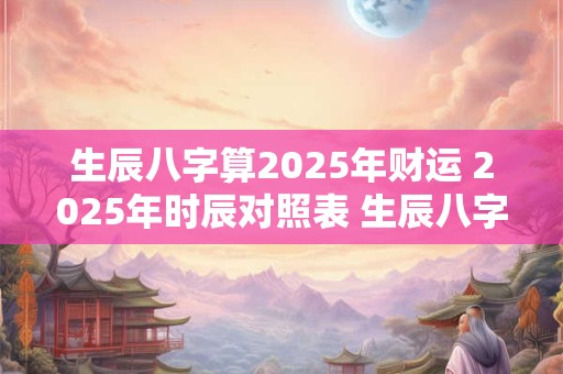 生辰八字算2025年财运 2025年时辰对照表 生辰八字