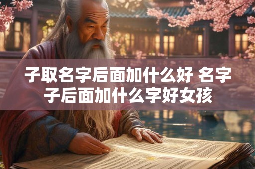 子取名字后面加什么好 名字子后面加什么字好女孩