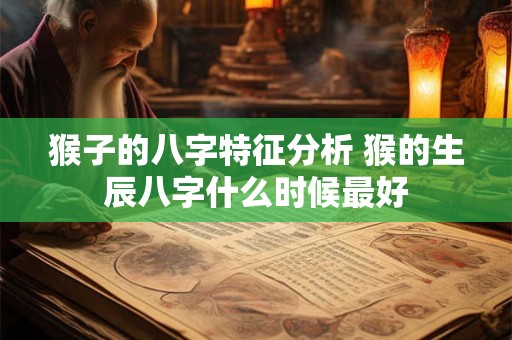 猴子的八字特征分析 猴的生辰八字什么时候最好