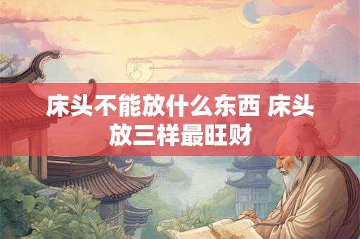 床头不能放什么东西 床头放三样最旺财