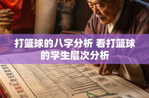 打篮球的八字分析 看打篮球的学生层次分析