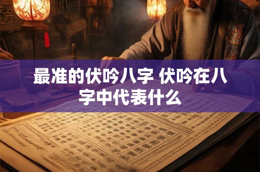 最准的伏吟八字 伏吟在八字中代表什么