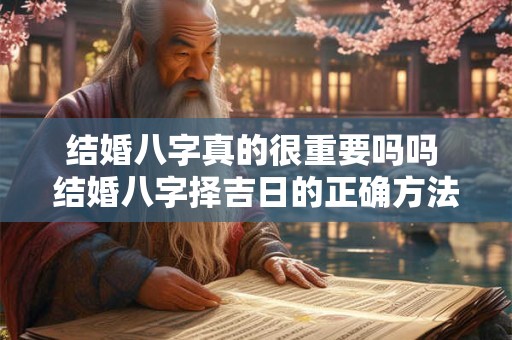 结婚八字真的很重要吗吗 结婚八字择吉日的正确方法