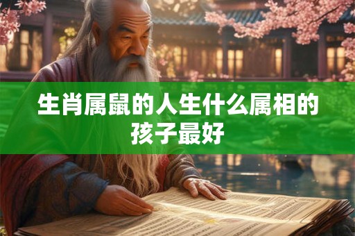 生肖属鼠的人生什么属相的孩子最好