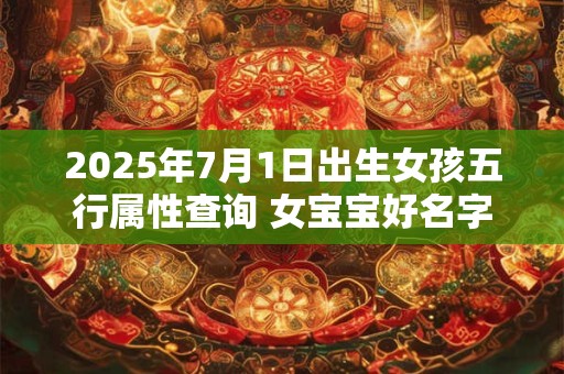 2025年7月1日出生女孩五行属性查询 女宝宝好名字合集