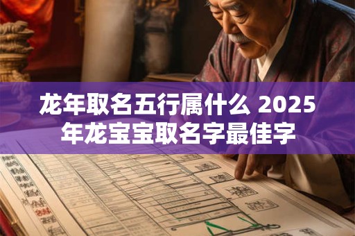 龙年取名五行属什么 2025年龙宝宝取名字最佳字