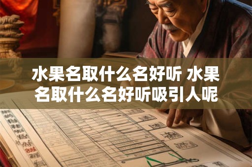 水果名取什么名好听 水果名取什么名好听吸引人呢