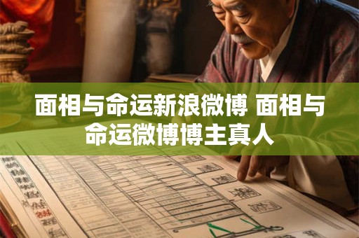 面相与命运新浪微博 面相与命运微博博主真人