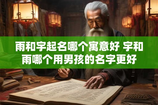 雨和宇起名哪个寓意好 宇和雨哪个用男孩的名字更好