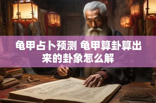 龟甲占卜预测 龟甲算卦算出来的卦象怎么解